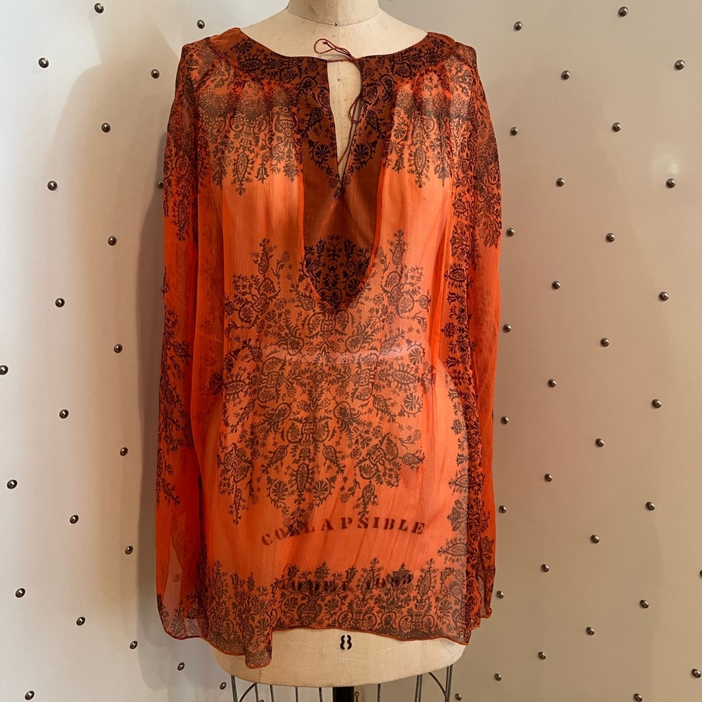 FUZZI signature Silk Blend Tunic Top Size S NWOT